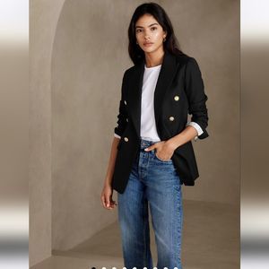 NWT black Banana Republic blazer Captain's